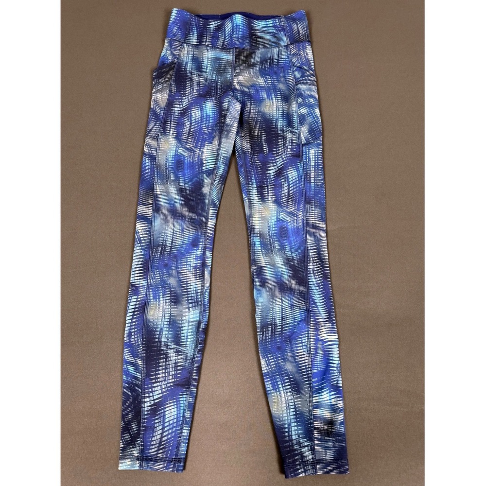 Lululemon Wunder Train HR Tight " Sz 6 Foil Shapeshifter Flux Blue Multi Yoga